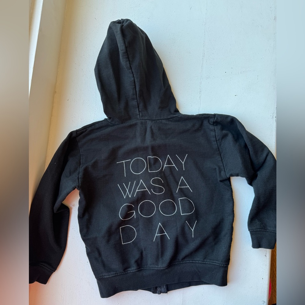Vintage Trilogy Design Co Today was a Good Day Zip Up Sweatshirt Size 6